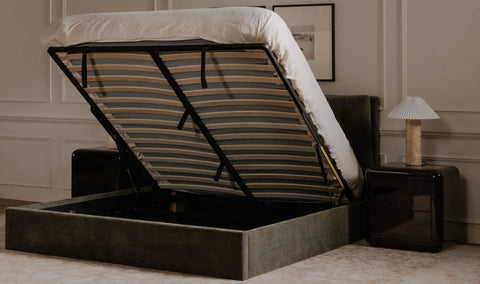 Sebastion King Storage Bed Green