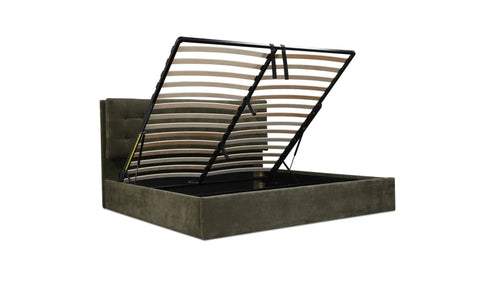 Sebastion King Storage Bed Green