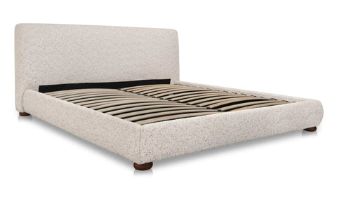 Beau King Storage Bed Speckled Light Grey