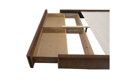 Simon Queen Storage Bed Brown