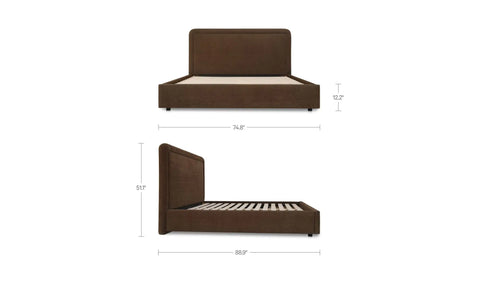 Simon Queen Storage Bed Brown