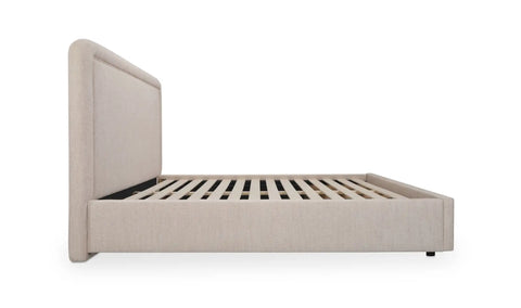 Simon Queen Storage Bed Flecked Beige