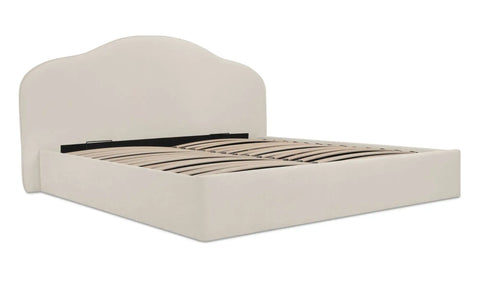 Maggie King Storage Bed Cream