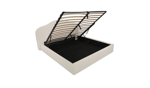 Maggie Queen Storage Bed Cream