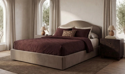 Maggie Queen Storage Bed Taupe