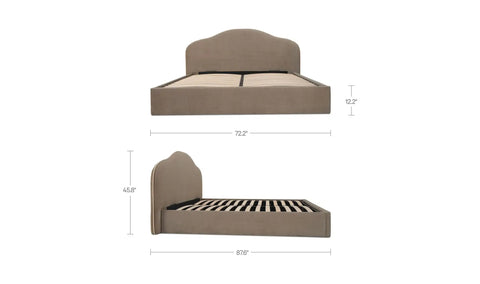 Maggie Queen Storage Bed Taupe