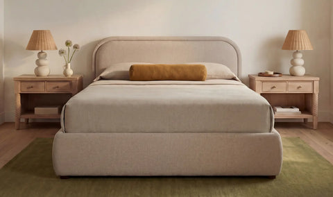 Colin Queen Storage Bed Light Brown