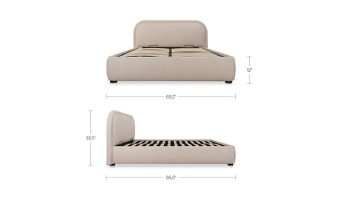 Colin Queen Storage Bed Light Brown