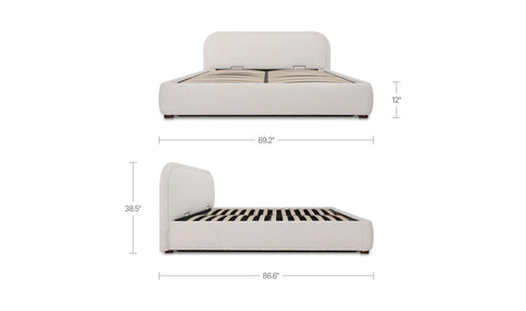 Colin Queen Storage Bed Oatmeal