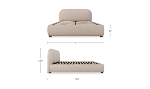 Colin King Storage Bed Light Brown