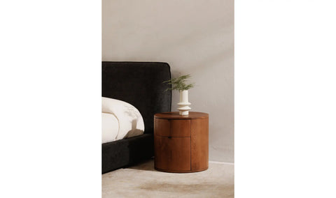 Theo 2 Drawer Nightstand Brown