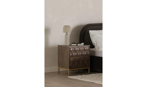 Corolla Nightstand Light Grey