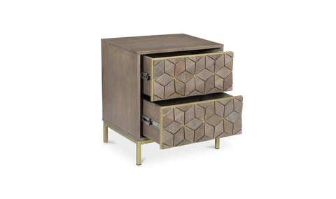 Corolla Nightstand Light Grey