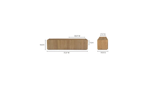 Plank Media Cabinet Natural
