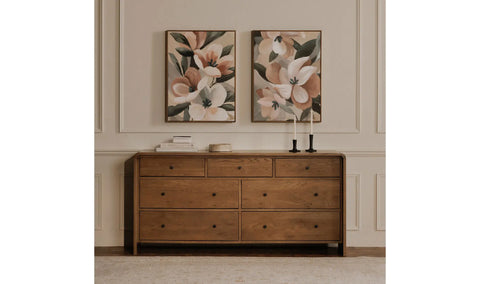 Riley 7 Drawer Dresser Oak