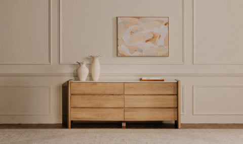 Lane 6 Drawer Dresser Natural