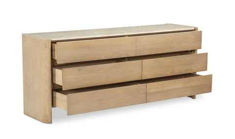 Lane 6 Drawer Dresser Natural