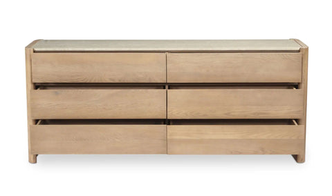 Lane 6 Drawer Dresser Natural