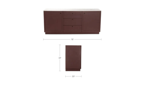 Nadine Sideboard Deep Burgundy