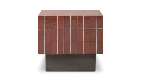 Farren Outdoor Side Table Brown