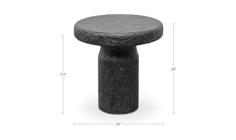 Nia Outdoor Side Table Charcoal