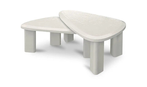 Sophie Outdoor Nesting Table Set Cream Lacquer