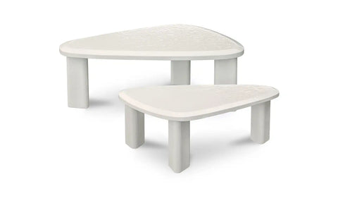 Sophie Outdoor Nesting Table Set Cream Lacquer