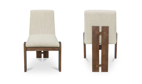 Mia Dining Chair Beige-Set of Two
