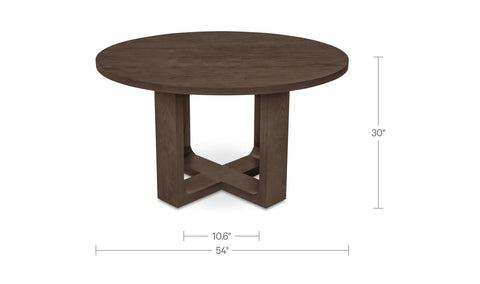 Hayes Dining Table Rustic Brown