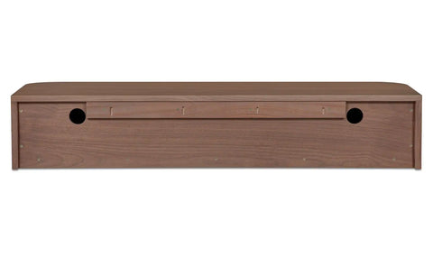 Round Off Floating Console Table Walnut