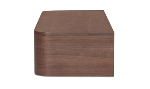 Round Off Floating Console Table Walnut