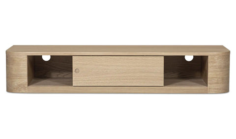 Round Off Floating Console Table Natural