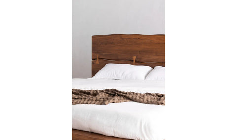Madagascar Queen Platform Bed Brown