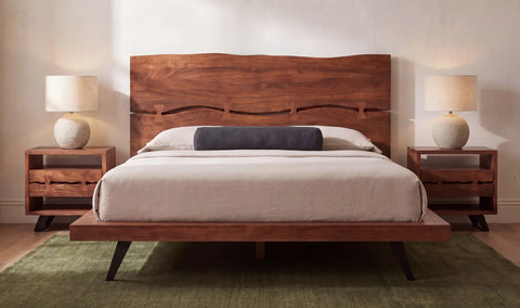 Madagascar King Platform Bed Brown