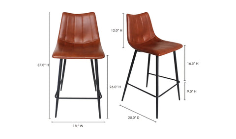 Alibi Counter Stool Brown - Set Of Two
