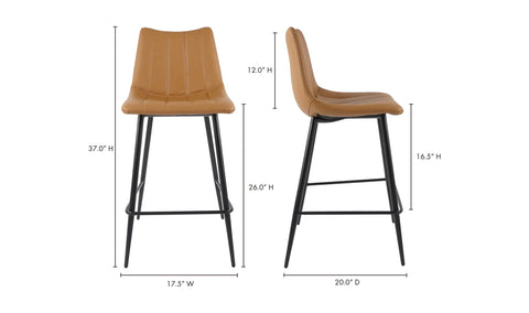 Alibi Counter Stool Tan - Set Of Two