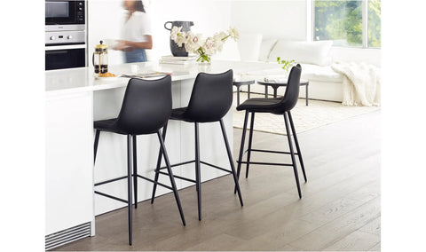 Alibi Bar Stool Matte Black - Set Of Two