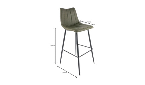 Alibi Bar Stool Dark Green - Set Of Two