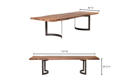 Bent Small Dining Table Brown