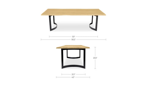 Bent Dining Table Small Oak
