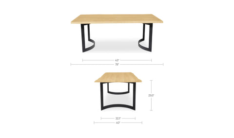 Bent Dining Table Extra Small Oak