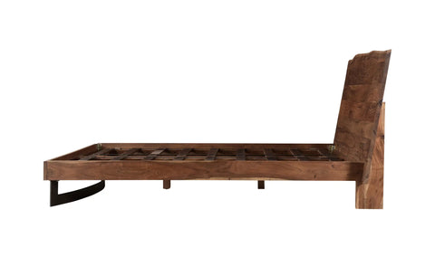 Bent Queen Size Bed Brown