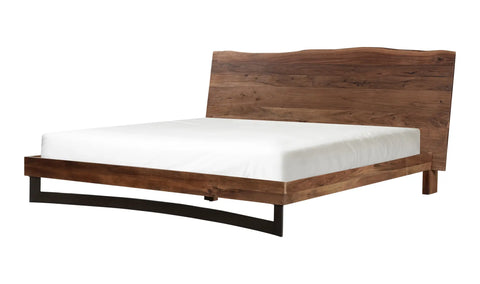 Bent Queen Size Bed Brown