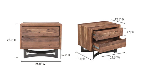 Bent Nightstand Brown