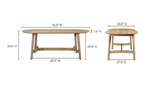 Trie Small Dining Table Natural
