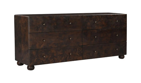 York 6 Drawer Dresser Dark Brown