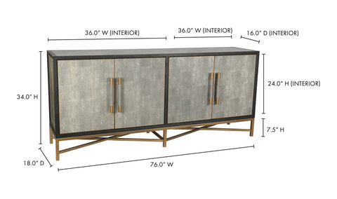 Mako Small Sideboard Grey