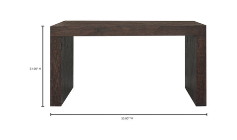 Evander Console Table Rustic Brown