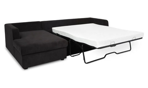 Burrow Sleeper Sectional With Storage Chaise Black Left