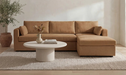 Burrow Sleeper Sectional With Storage Chaise Ginger Right